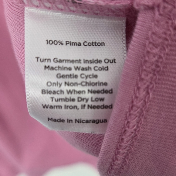 Talbots Bateau Neck Plus Size 2X Pink 3/4 Sleeve 100% Pima Cotton Tee Top - Picture 6 of 7